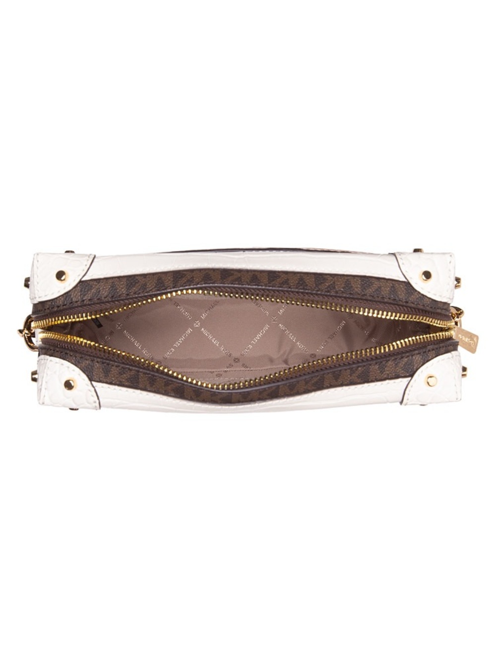 MICHAEL KORS Signature Theodora Small Trunk Crossbody Light Cream - Picture 3 of 9